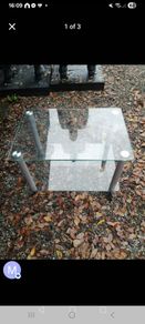 Small glass wheel table good condition