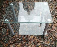 Small glass wheel table good condition