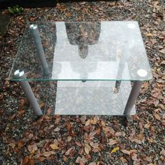 Small glass wheel table good condition
