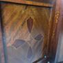 Antique Edwardian Mahogany and Rosewood Bow front  library cabinet Image 5