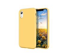 Liquid Silicone Case For iPhone XR Luxury Thin Soft Phone Cover New Yellow - FHT8IPXRLK