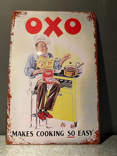 Oxo Tin Metal sign