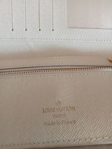 LV cream white wallet