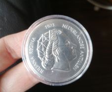 1973 Netherlands Silver 25 Gulden Coin