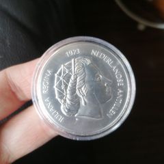 1973 Netherlands Silver 25 Gulden Coin