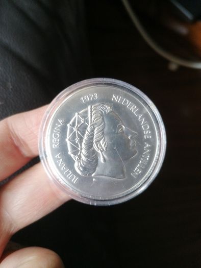 1973 Netherlands Silver 25 Gulden Coin