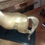 Vintage Metal Large Horse Figurine on Stone Base Image 6