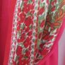 Zara apple red belted dress with free shawl Image 5