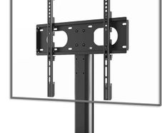 Universal TV Stands, Table Top TV Stand, Pedestal TV Stand for Most 17 55inch Screens, Height Adjustable TV Base Stand with Tempered Glass Base and Wire Management, Hold up to 40kg, VESA 75/400mm