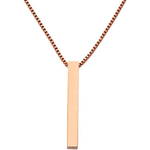 The Modern Line Bar Necklace Custom Engraving Available By R'Laith