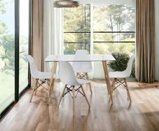 Nordic Dining Set 4 chairs white . Perfect Gift