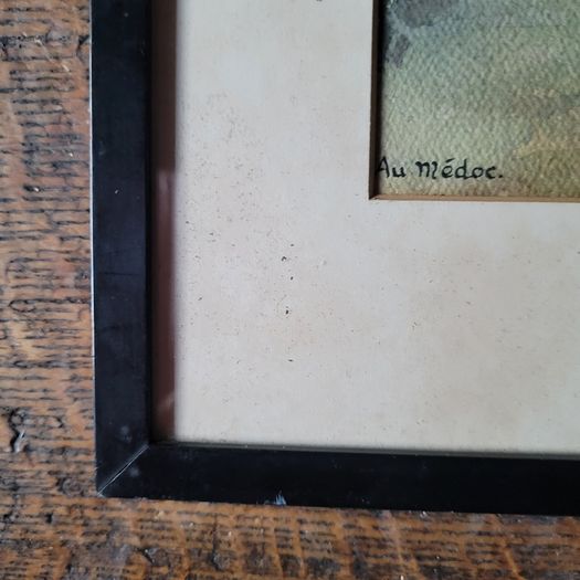 Vintage french watercolour