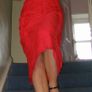 Tadashi Coral Pink, 100% Silk Cocktail Dress, Sz 12 Image 3