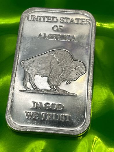 1oz Fine 999 Silver Bullion Indian/Buffalo Bar.