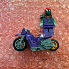 Lego Purple Bike with Joker figure with Carnage head