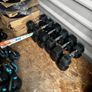 Hex rubber dumbbells and cast iron kettlebells Image 3