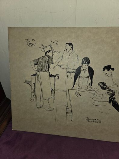 The Cook Out Family and Friends - Norman Rockwell
