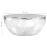 Coffee Table Hammered Aluminium 70x30 cm Silver Image 9