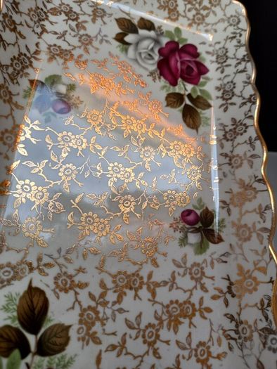 SALE!  Vintage Old Foley James Kent Ltd STAFFORDSHIRE Serving / Sandwich Tray
