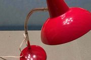 1970s red metal lamp