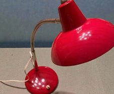 1970s red metal lamp