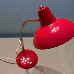 1970s red metal lamp