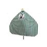 Professional Cape Barbers Gown Hair Cutting Apron - THE BARBER Design - Green Stripes Image 2