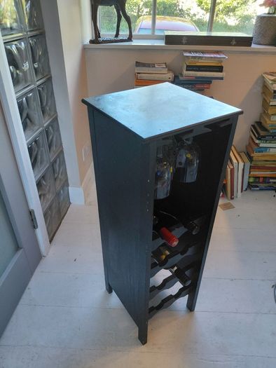 Wine bottle and glass cabinet