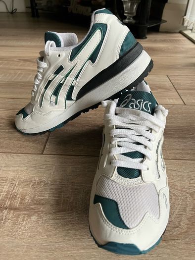 Asics TN782 White & Green Retro Sneakers - Size UK 7 / EU 40.5