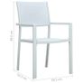 Garden Chairs 4 pcs White Plastic Rattan Look Image 9
