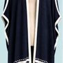 Jasper Conran Navy & White Linen Blend Cape Image 2