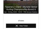 Munster SHC ticket clare vs tipp