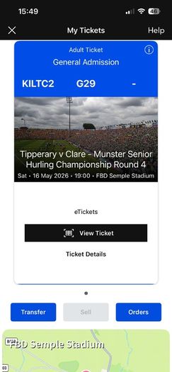 Munster SHC ticket clare vs tipp