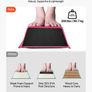 8FT Folding Balance Beam for Kids, 90.7 KG Stable Support Gymnastics Floor Beam with Non-Slip Mats, Gymnastics Training Equipment with Anti-Slip Bottom and Carrying Bag for Home Gym, Pink Image 3