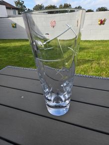 Large Heavy Crystal Vase