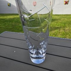 Large Heavy Crystal Vase