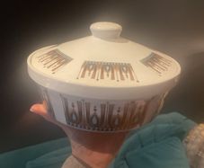 Vintage retro casserole dish pottery ceramics