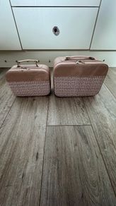 Calco Two Pink Pattern Vanity Cases