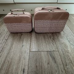 Calco Two Pink Pattern Vanity Cases