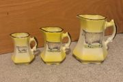 Vintage set of 3 ceramic pitchers/creamers by Ballyporeen Fine Ceramic