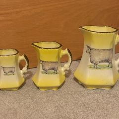 Vintage set of 3 ceramic pitchers/creamers by Ballyporeen Fine Ceramic