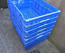 6 x Stacking Nesting Crate Ventilated