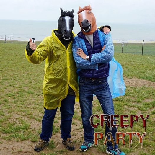 Horse Mask Realistic Animal Full Head Latex Mask for Halloween Carnival Costume Party