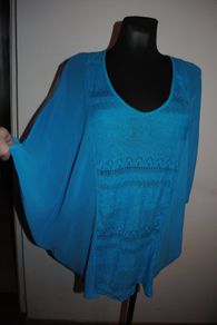 Louise blue oversized top size L/XL UK16/18 EU44/46 Postage included