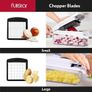 Vegetable Chopper Vegetable Cutter - Veggie Onion Salad Food Chopper Manual - Potato Chipper - Veg Chopper and Dicer - Kitchen Tools & Gadgets (4-in-1 White) Image 2