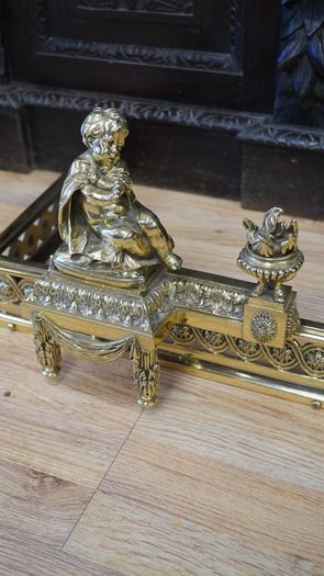 19th Century French Gilt Bronze Fireplace Fender