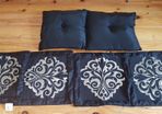 Black and Black  and Gold Cushions