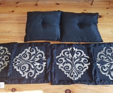 Black and Black  and Gold Cushions