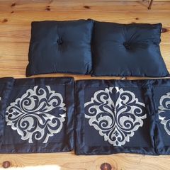 Black and Black  and Gold Cushions