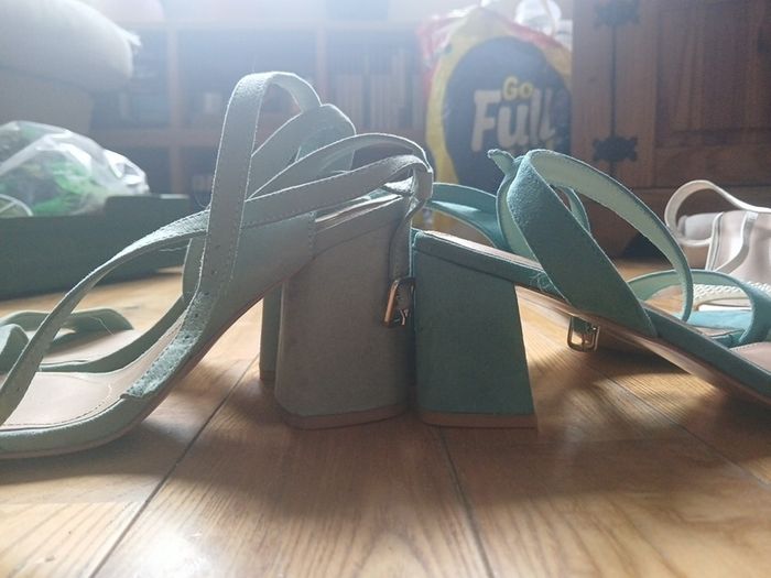 green block heels